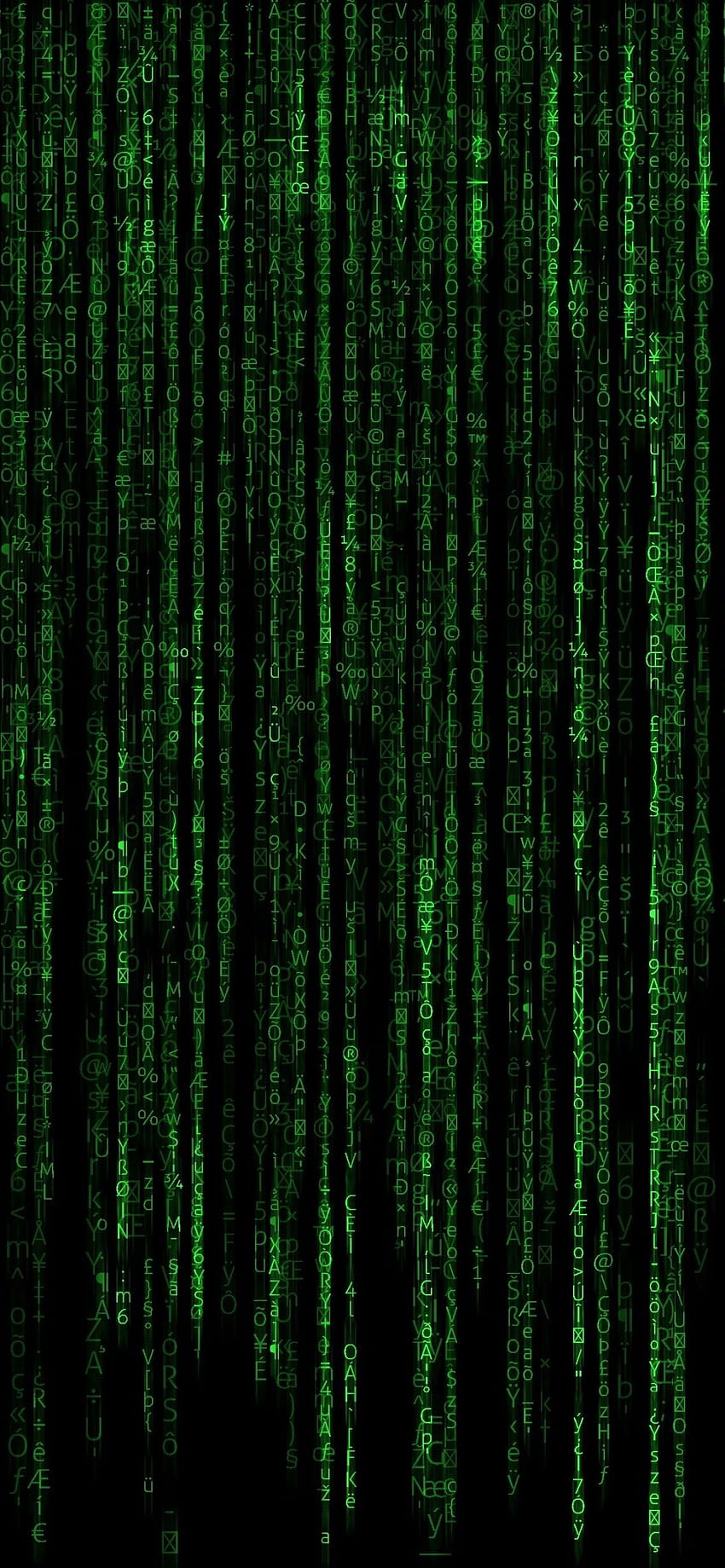 Матрица, програма, падане, илюстрация на данни, зелен код, черен фон, хакер, технология, iphone хакер HD тапет за телефон