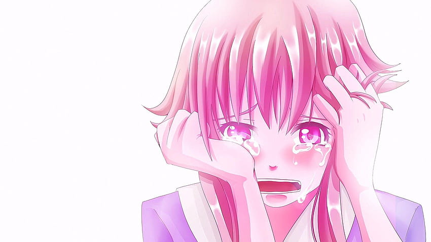 Pink hair, mouth, eyes, hair, at, sad anime faces HD wallpaper | Pxfuel