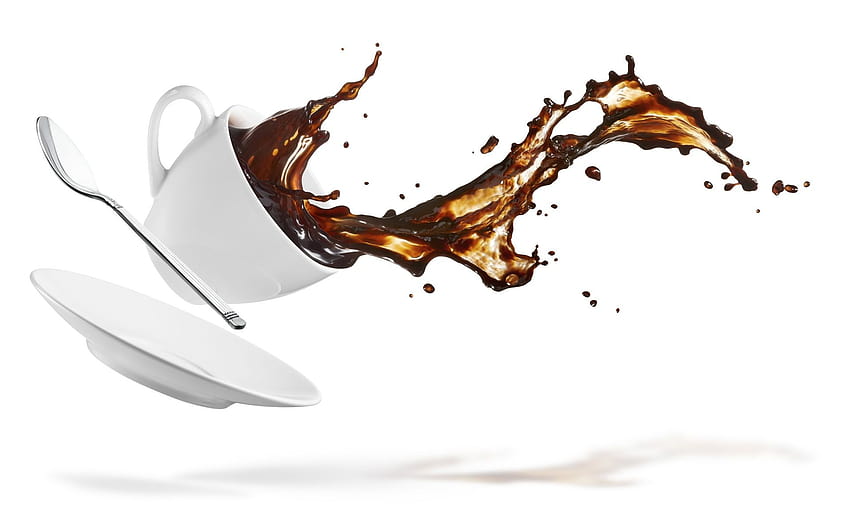 Kaffeetasse Spritzer, Spritzer Kaffee HD-Hintergrundbild