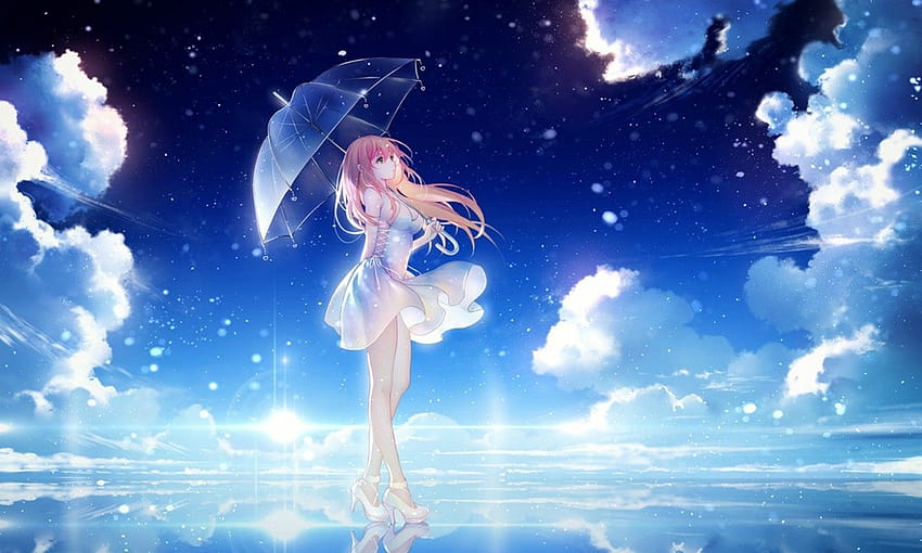 Cô gái anime được hình dung như một thiên thần xinh đẹp khiến người xem khó lòng rời mắt. Những bước khiêu vũ du dương, thướt tha cùng với chiếc máy tính hiện đại. Hãy cùng nhìn ngắm và cảm nhận bức tranh đầy huyền bí này.