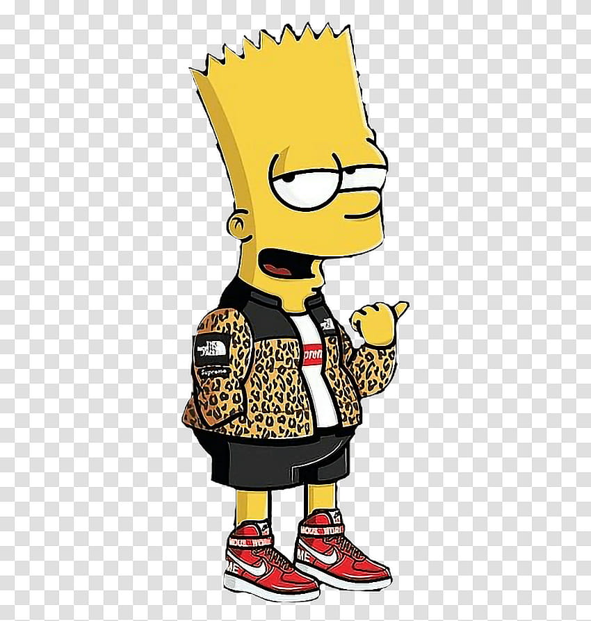 Simpsons Bartsimpson Bart Hypebeast Nike Supreme Nike Bart Simpson Supreme, Shoe, Person, Hand Transparent Png – Pngset, simpsons nike fondo de pantalla del teléfono