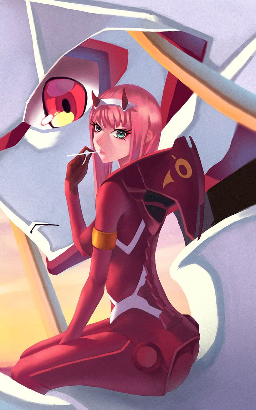 800x1280 Anime Girl Pink Hair Zero Two Darling In The FranXX Nexus 7,Samsung Galaxy Tab 10,Note Android Tablets, Backgrounds, and, zero two android HD電話の壁紙