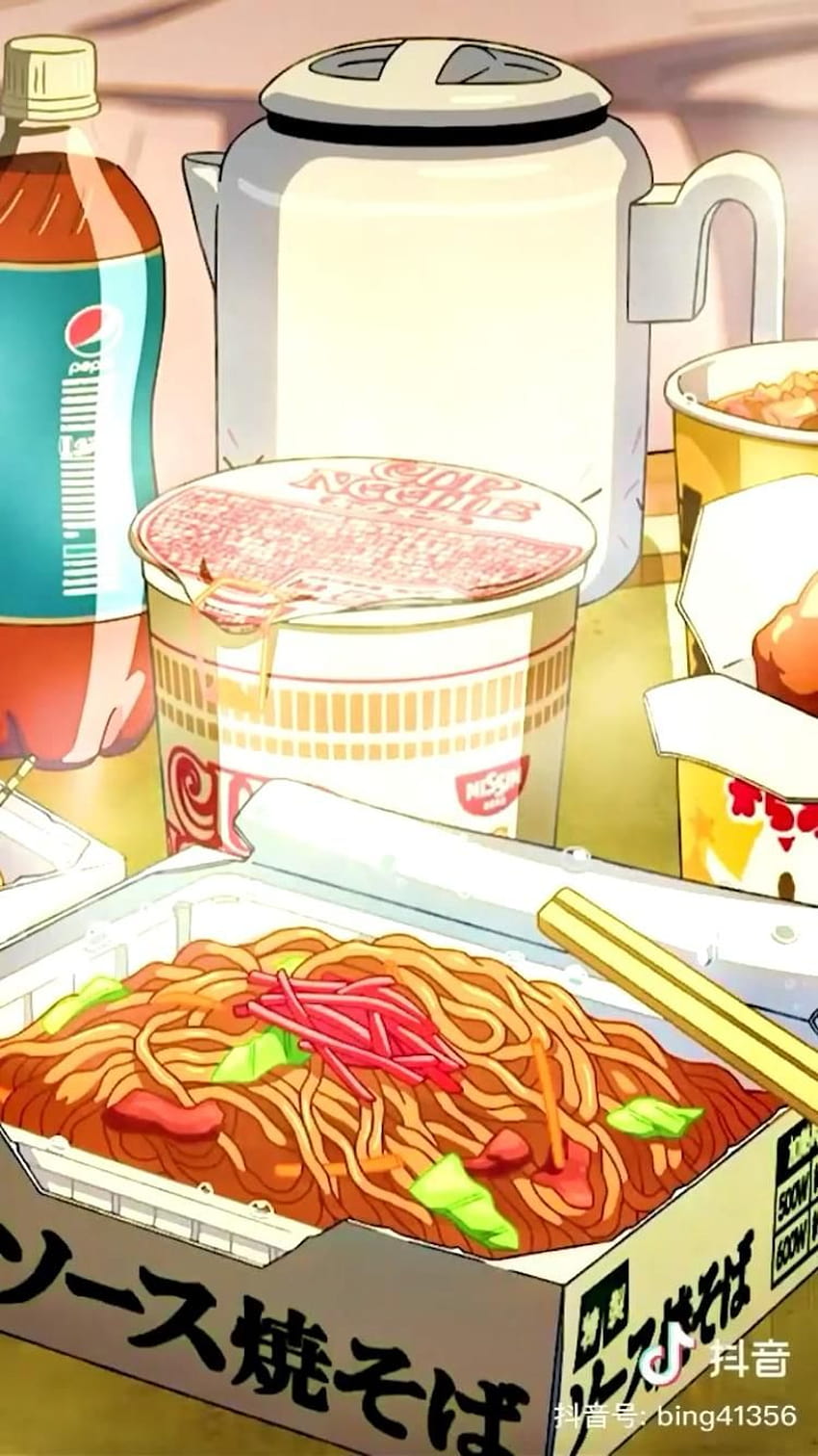 Lexica - Vintage anime screenshotof girl from Ponyo, 90's anime aesthetic.  she in her kitchen dreaming about a noodles