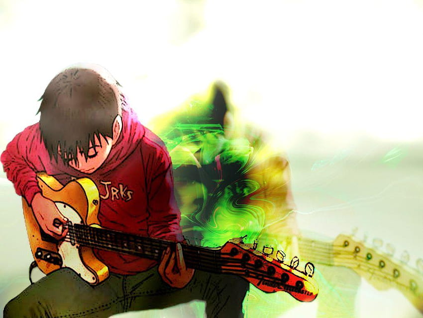 Anime Guitar, sad boy with guitar HD wallpaper
