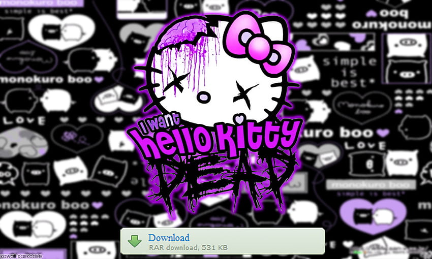 Download Express yourself with a unique Emo Hello Kitty look Wallpaper   Wallpaperscom