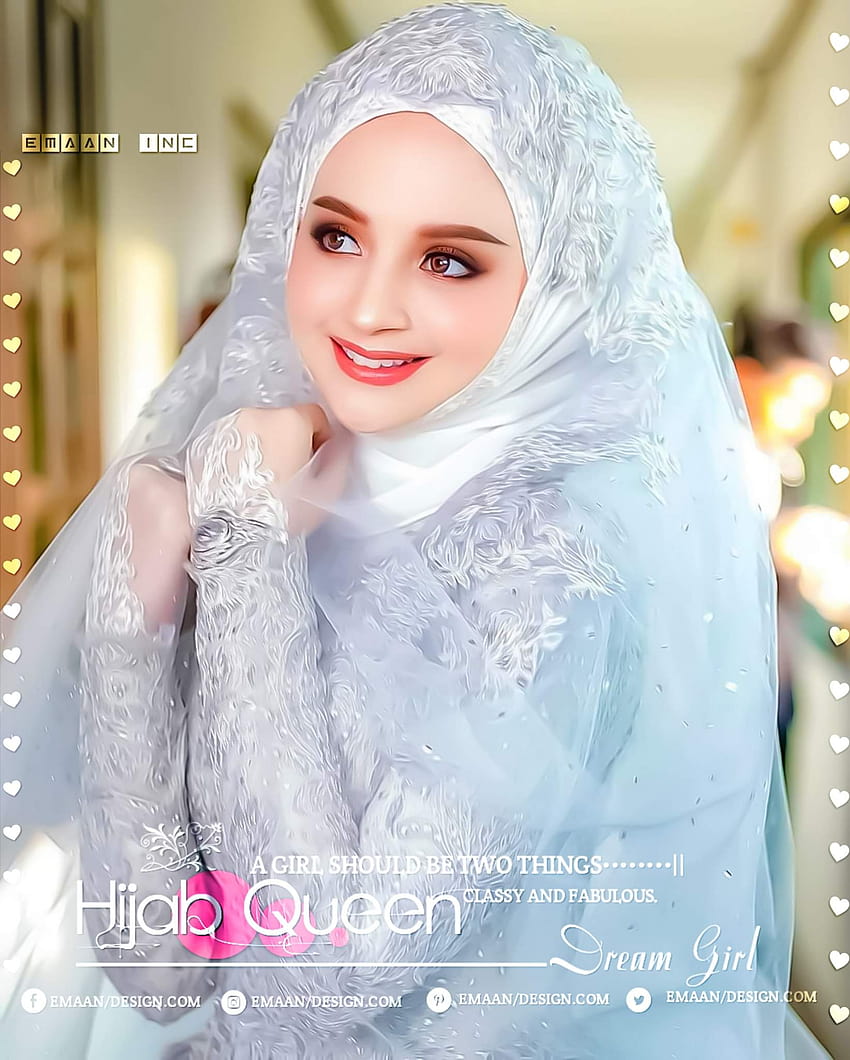 Мюсюлманско момиче Хиджаб Кралица, момиче с хиджаб HD тапет за телефон