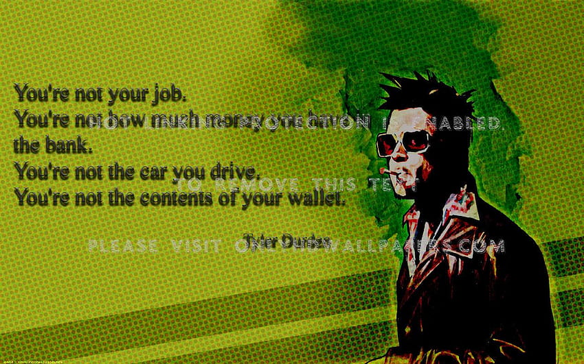 Movies Quotes Fight Club, fight club quote HD wallpaper
