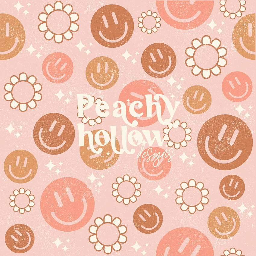Smiley Face Seamless Pattern Backgrounds Paper, Scrapbook Paper, 12x12, Commercial Use, Sublimation, Retro, Happy Daisy Patterns, 300 DPI, preppy smiley face HD phone wallpaper