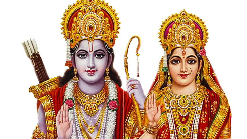 Dewa Rama Dengan Sita, ram dan sita Wallpaper HD