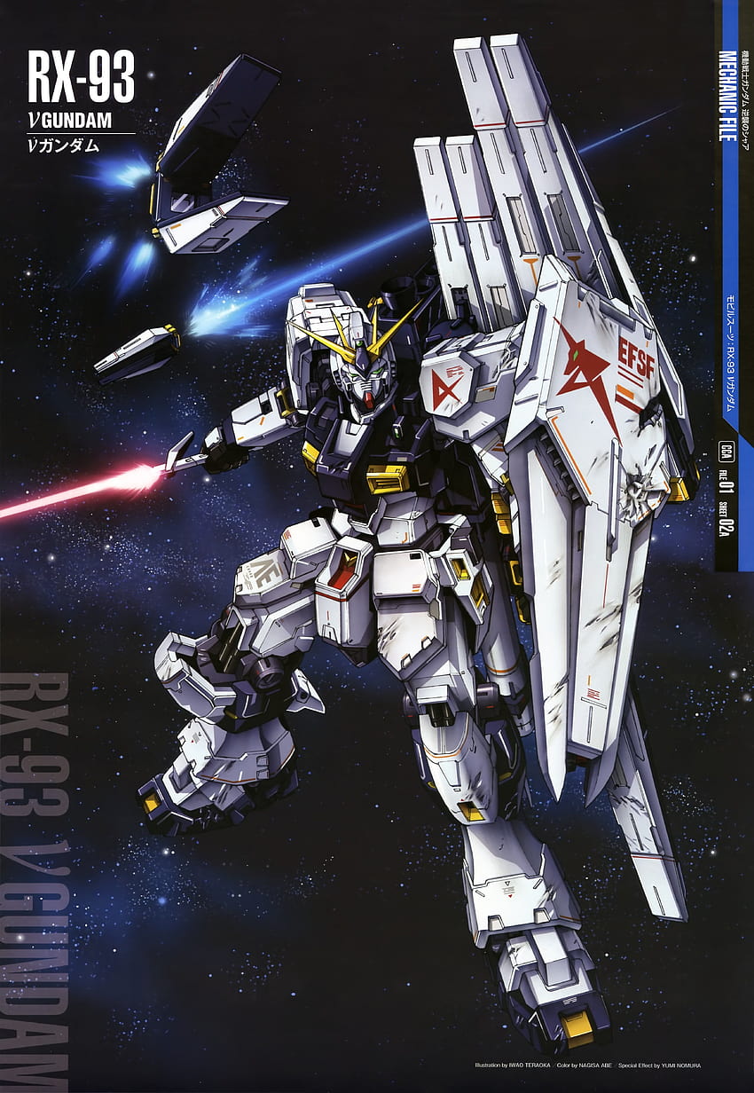 V Gundam-Illustration, Gundam, Roboter, Universal Century, Weltraum, Gundam-Logo iphone HD-Handy-Hintergrundbild
