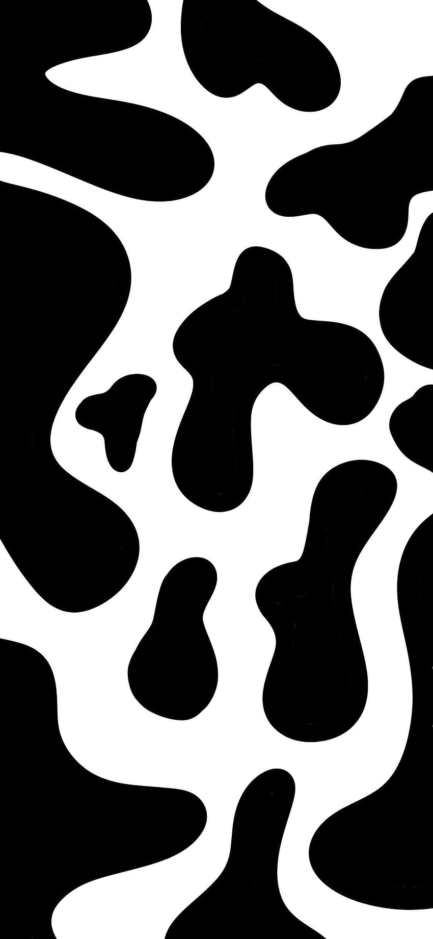 imprimé vache arrière-plans esthétiques imprimé animal noir et blanc iPhone, vache noir et blanc Fond d'écran de téléphone HD