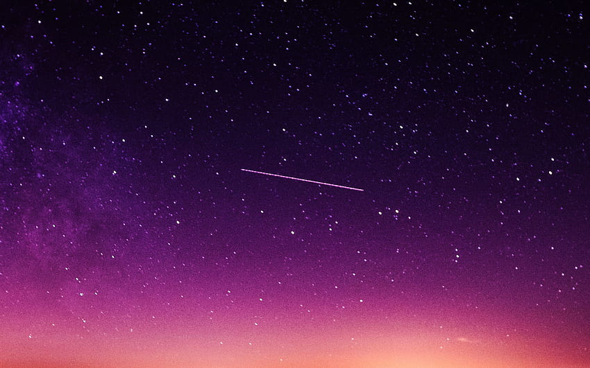 Purple Night Sky, purple aesthetic night sky HD wallpaper