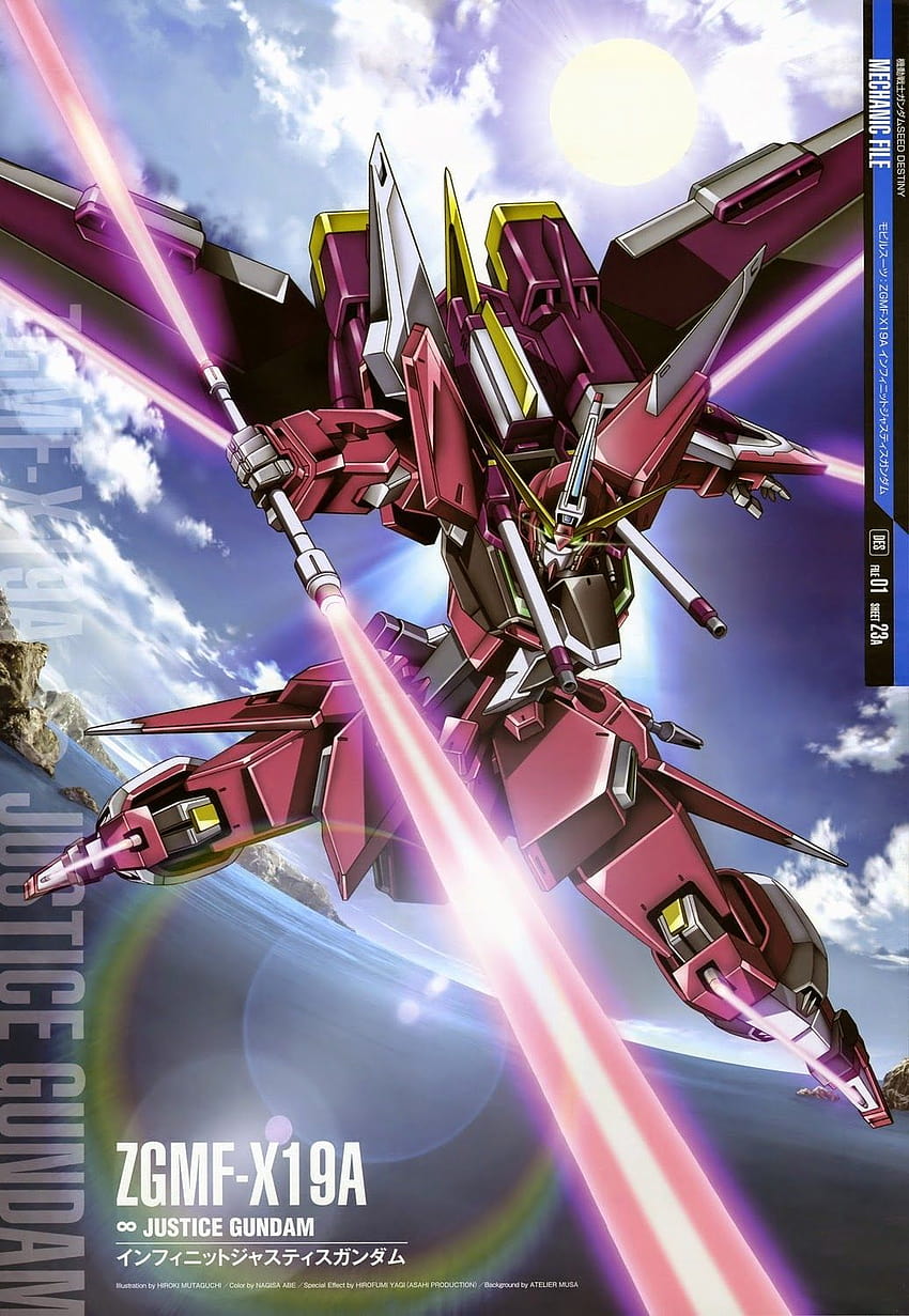 GUNDAM GUY: Mobile Suit Gundam Mechanic File, gundam justice HD тапет за телефон