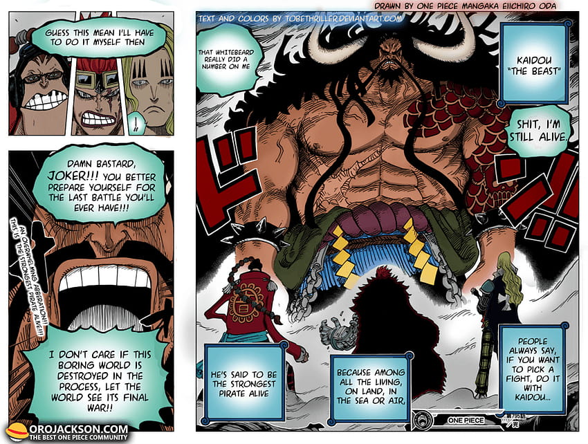 One Piece Kaido Coloured Chapitre 795 par ToBeThriller Fond d'écran HD