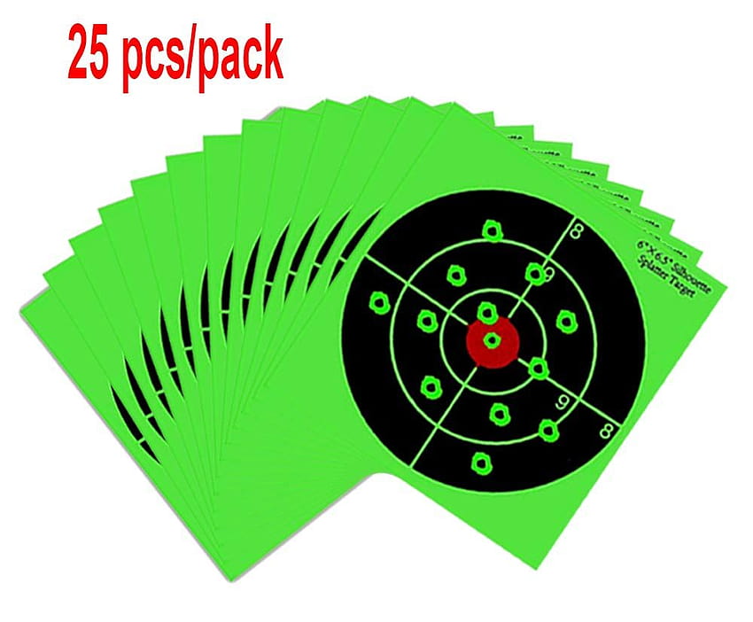 25 Splash Flower Targets per Pack 6X6.5 Inch Fluorescent Green Viscous Reaction Shooting Target Aiming Rifle / Pistol Practice HD wallpaper