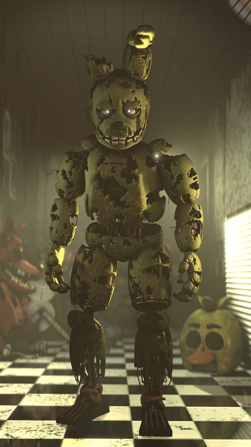 Springtrap от rhydonYT, fnaf springtrap аниме HD тапет за телефон