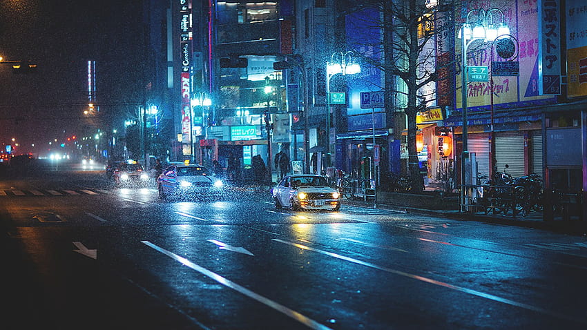 Aesthetic Japan Nightlife posted by Sarah Anderson, japan streets aesthetic HD wallpaper