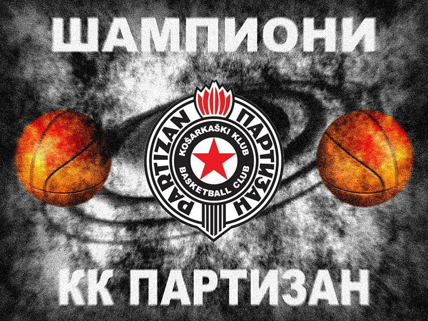 kk partizan logo, partizan belgrad Tapeta HD