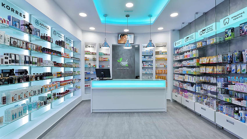 Interior Pharmacy on Dog, drugstore HD wallpaper