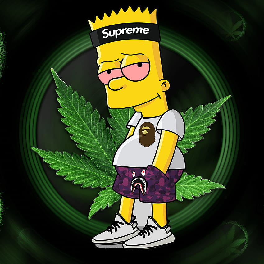 Bart Simpson Weed sur chien, bart weed Fond d'écran de téléphone HD