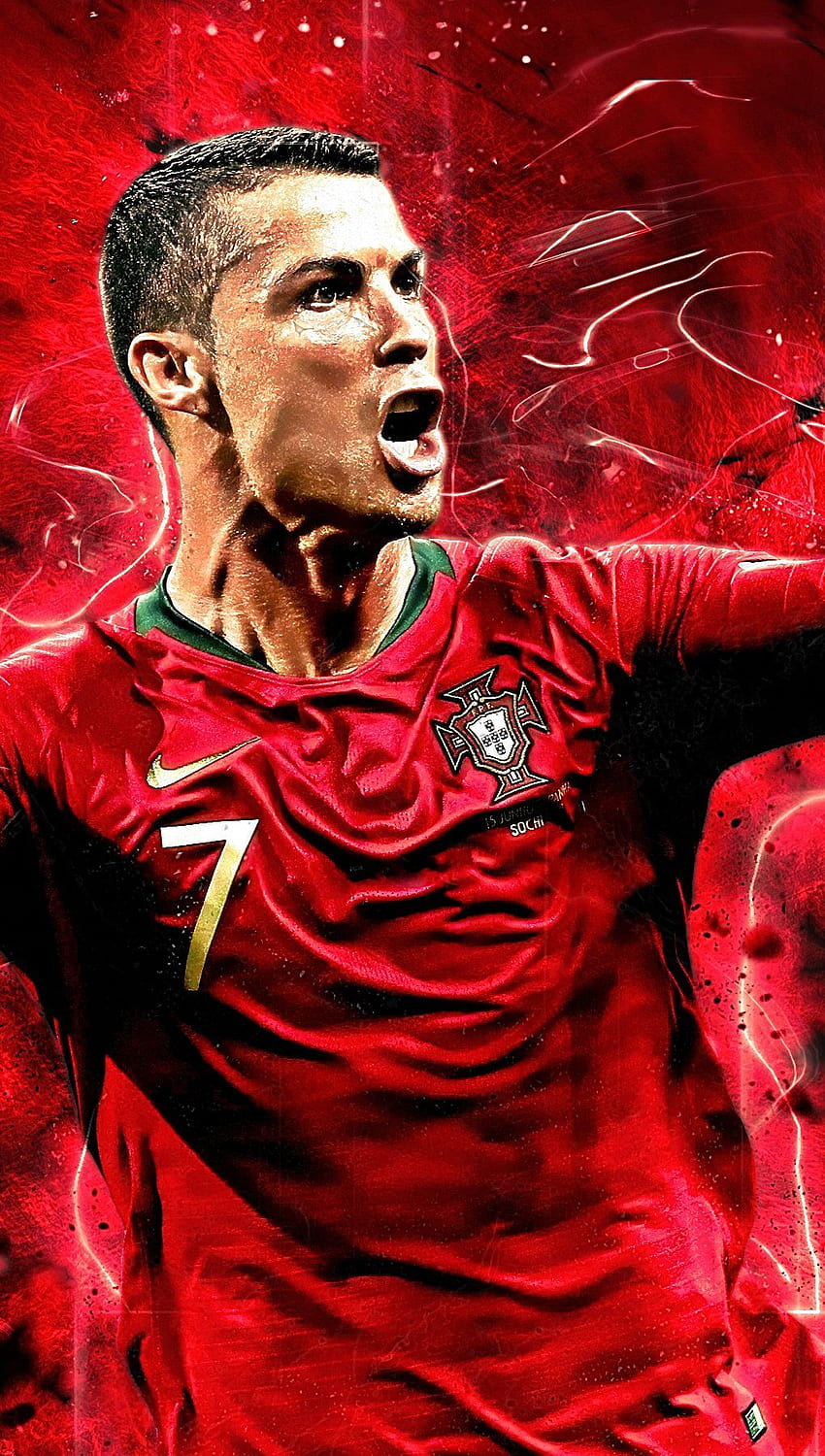 Кристиано Роналдо Национален отбор на Португалия ID:3264, портрет на Роналдо HD тапет за телефон
