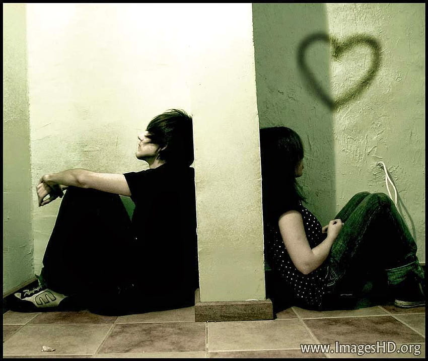 Love Failure Alone Boy and Girl, wykres niepowodzenia miłości Tapeta HD