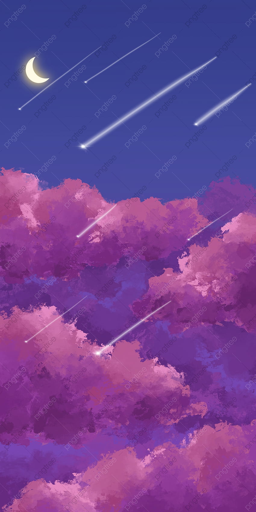 Красиво нощно небе Meteor Moon Cloud Мобилен фон, Красиво нощно небе, Night Sky Mobile, Красиви облачни фонове за, луна и облаци HD тапет за телефон