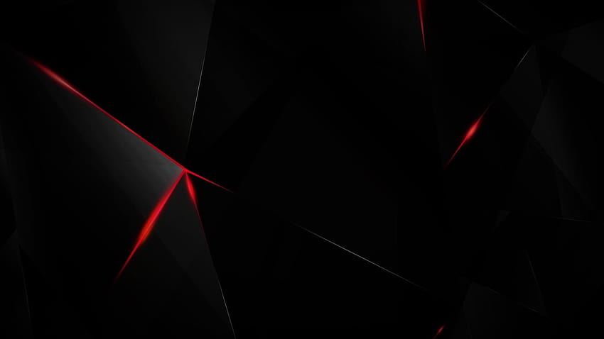 dark, 3D, red, shards, black, glass, abstract • For You For & Mobile, glassy abstract dark HD wallpaper