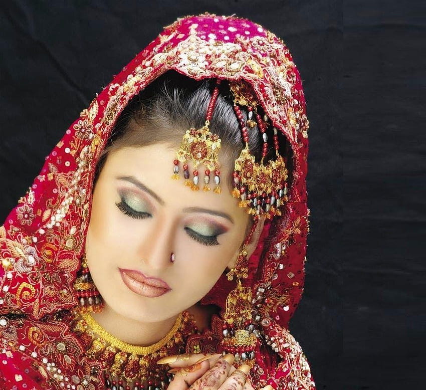 Maquillaje nupcial indio, dulhan indio fondo de pantalla