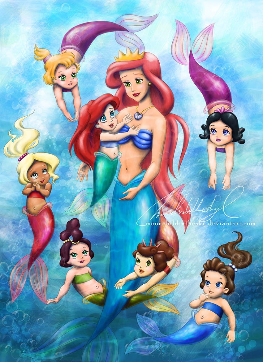 The Little Mermaid 3 The Little Mermaid and, baby mermaid HD phone wallpaper