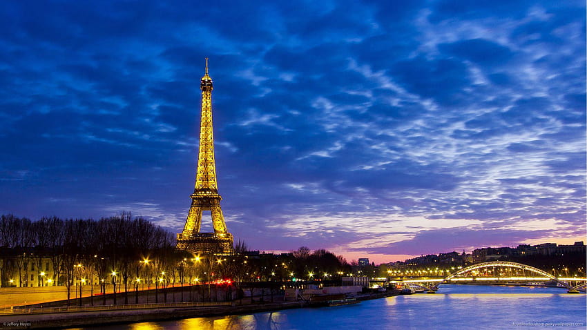 ปารีสตอนกลางคืนเต็มหอไอเฟลปารีสฝรั่งเศส วอลล์เปเปอร์ HD