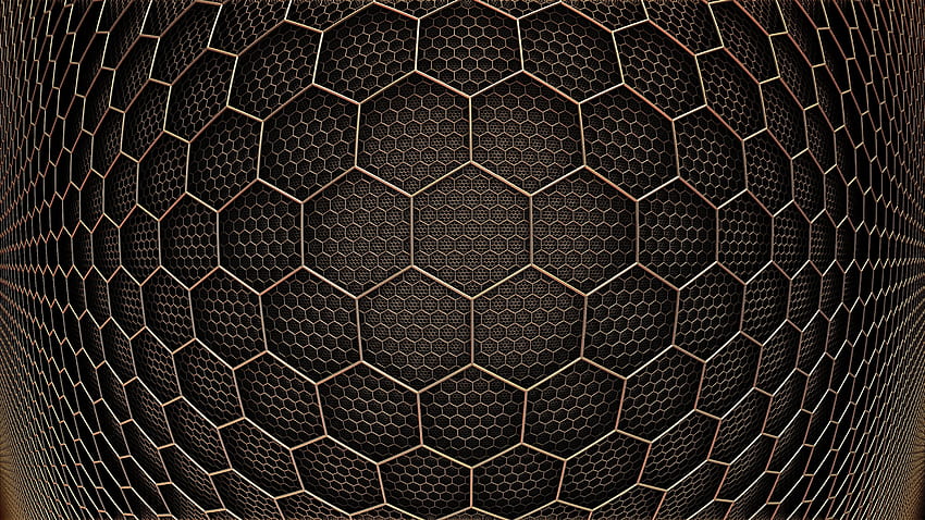 : abstrait, 3D, hexagone, motif, forme géométrique, non, motif hexagonal Fond d'écran HD