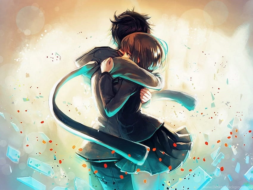 Anime Animated Anime Girl Boy Hug Love Art, boy animation HD wallpaper |  Pxfuel