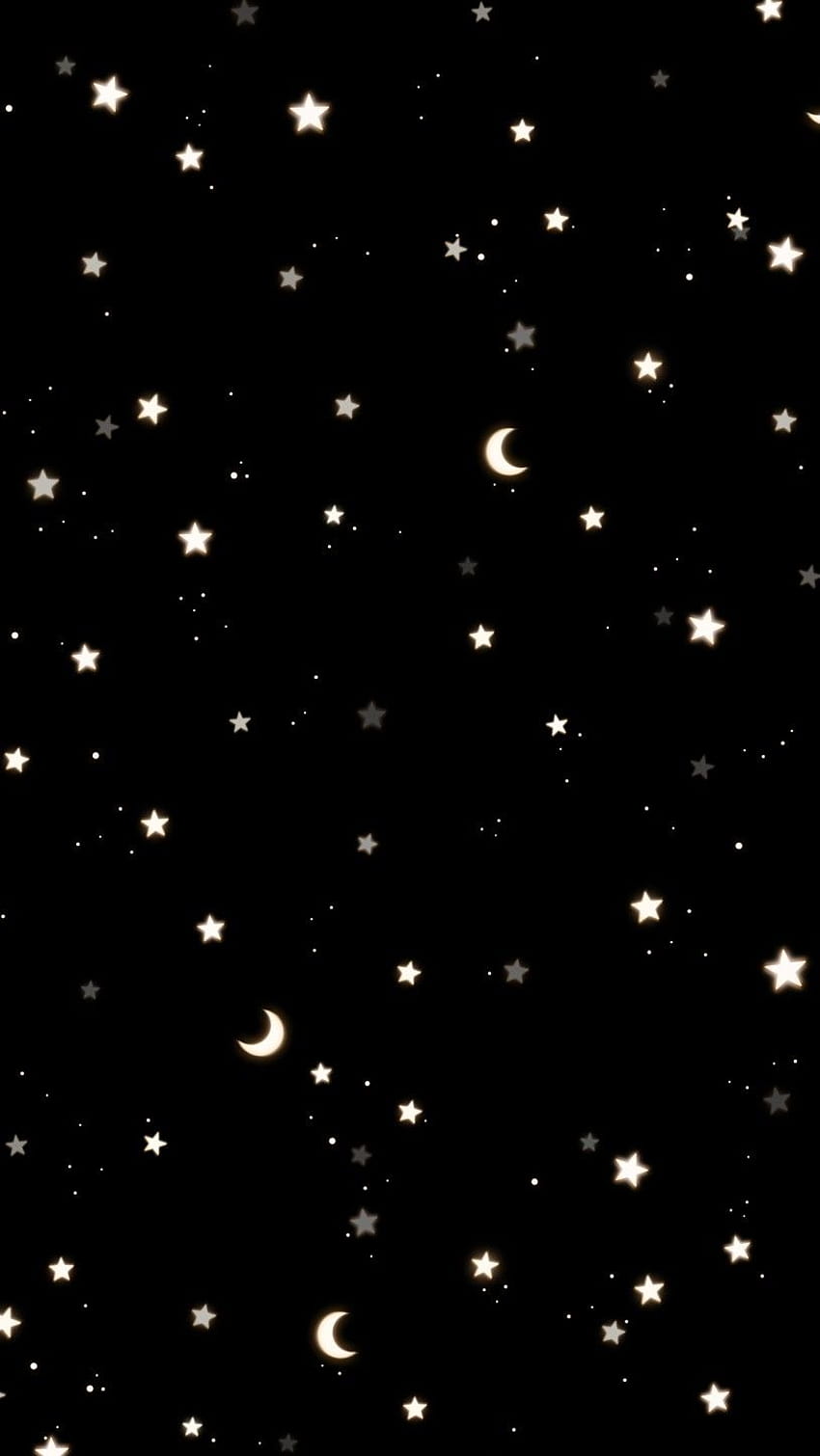 Moon & stars // black, moon and stars aesthetic HD phone wallpaper | Pxfuel