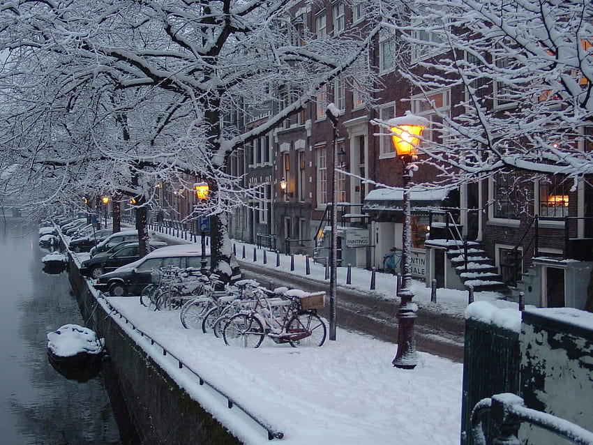 Pierre BOYER: Amsterdam... sous la ...br.pinterest, amsterdam musim dingin Wallpaper HD