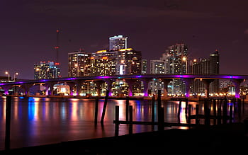 Wallpaper night, bridge, florida, Miami, FL, miami, vice city images for  desktop, section город - download