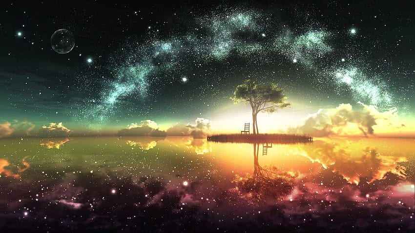 New-Age-Musik Geistermusik für Meditation und spirituelles Erwachen, Meditations-Anime HD-Hintergrundbild