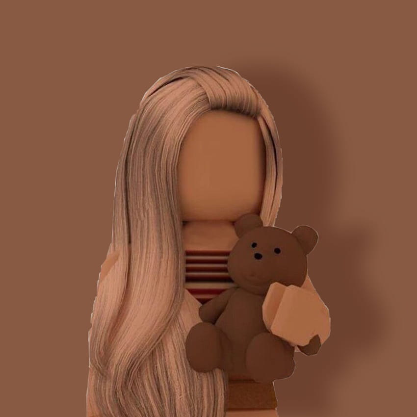Ini adalah Roblox GFX dengan seorang gadis memegang boneka beruang pada tahun 2020, gadis roblox estetika wallpaper ponsel HD