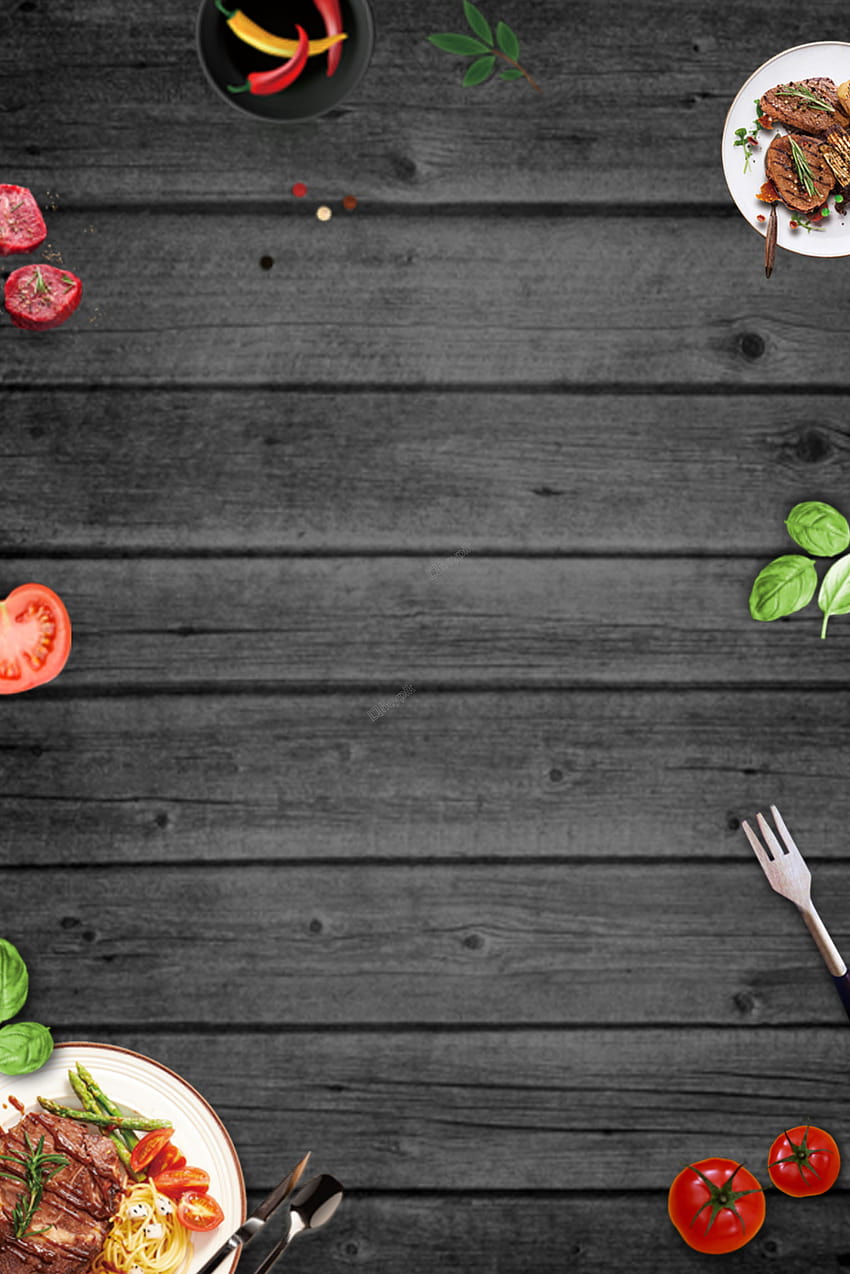 Gourmet Western Steak minimalistische Plakathintergründe, Küche HD-Handy-Hintergrundbild