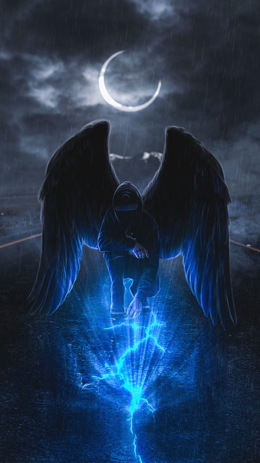 mystic angel for android. visit techcluter for, android devil angel HD phone wallpaper