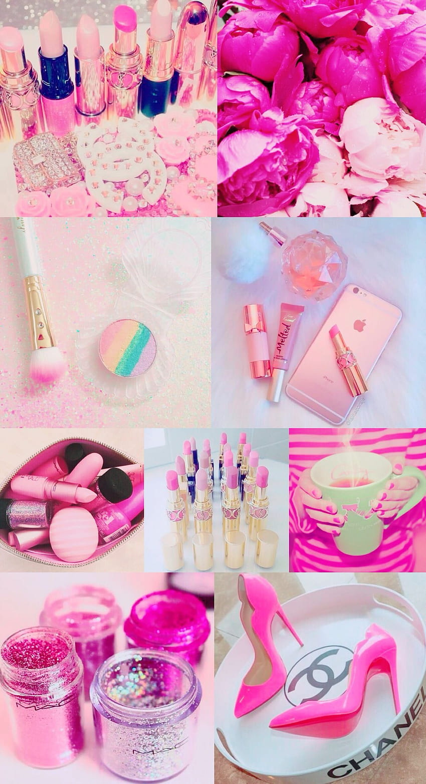 Pink Girly Collage, pretty stuff HD phone wallpaper
