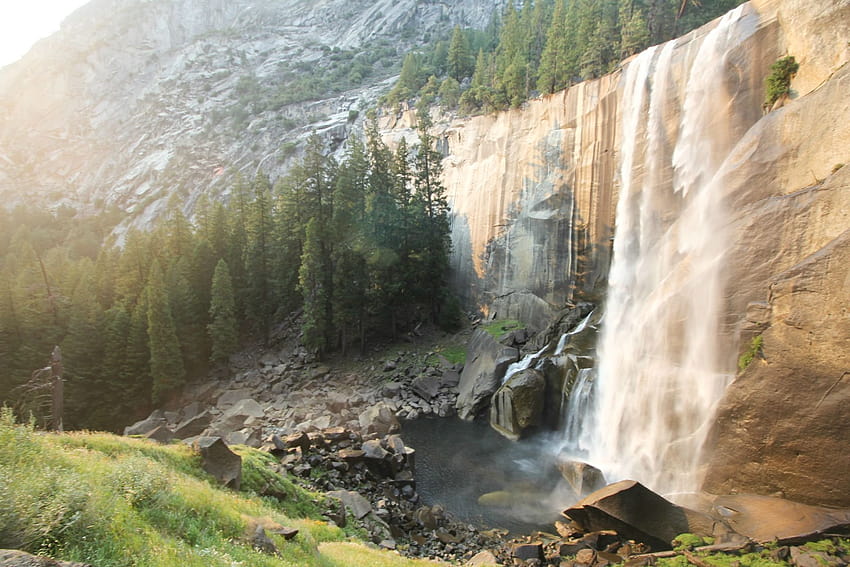 Vernal Falls Taman Nasional Yosemite California, yosemite np california Wallpaper HD