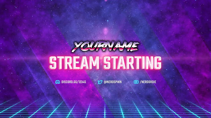 Retrowave : 80s Themed Stream Package for Twitch and Youtube Gaming, be right back stream HD wallpaper