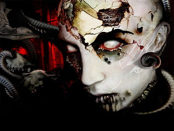 3D horror wallpaper haunted house theme escape script kill spectre weird  horror decoration room wallpaper | Lazada PH