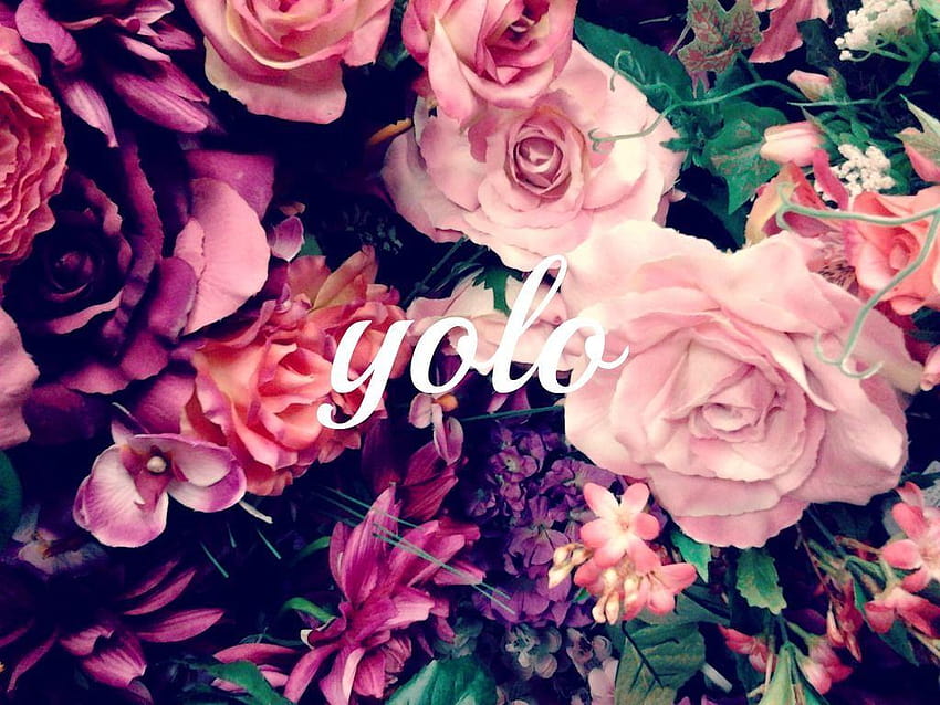 hipster floral backgrounds, yolo HD wallpaper