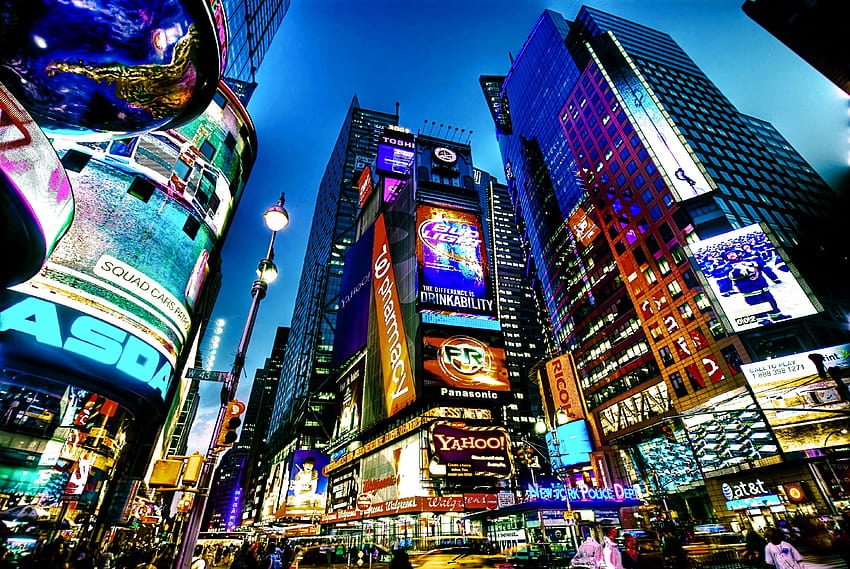 タイムズ スクエア ニューヨーク アメリカ都市都市ネオン ライト g、ネオン市 高画質の壁紙