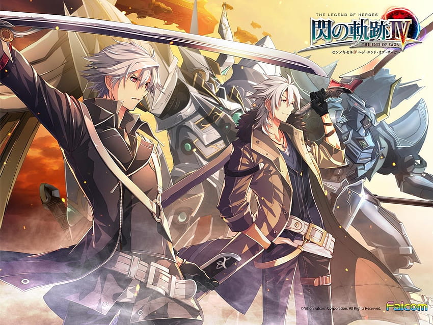 Rean and Crow with their Divine Knights. Trails of Cold Steel 4, trails of cold steel 3 HD wallpaper