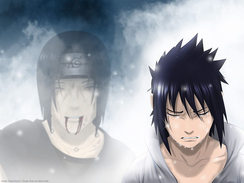 Tears Uchiha Sasuke Naruto: Shippuden Uchiha Itachi anime boys crying brothers, naruto cry HD wallpaper