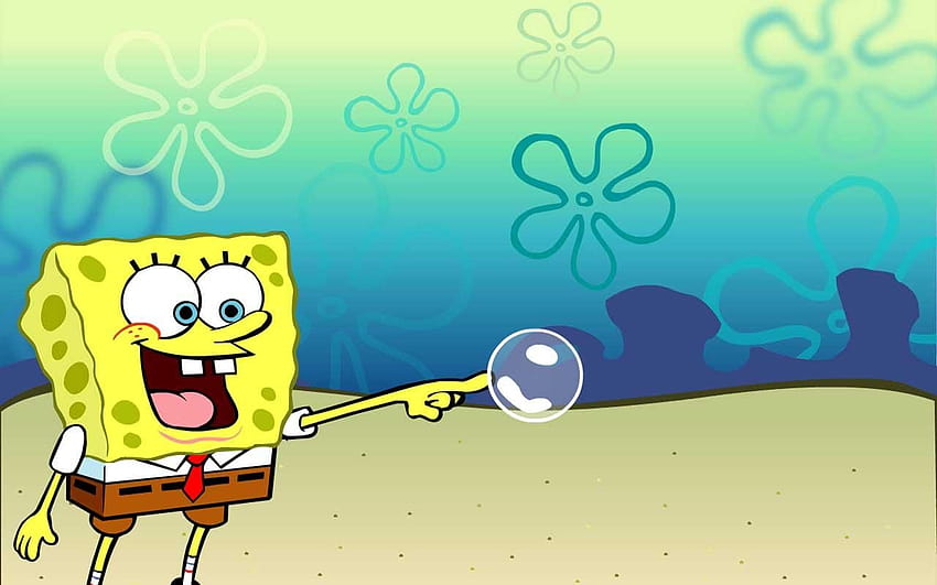 SpongeBob-Cartoon-Hintergründe, SpongeBob unter Wasser HD-Hintergrundbild