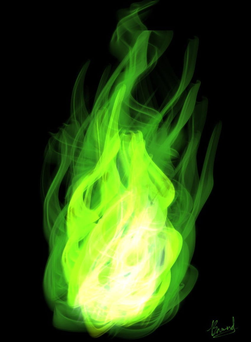 緑の炎 HD電話の壁紙